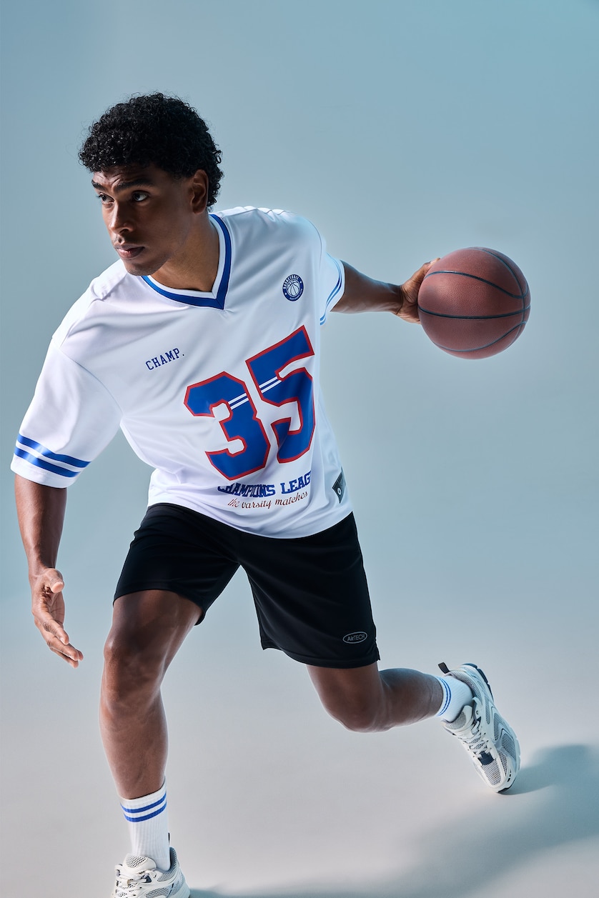 رجالي أبيض Boxy Fit Short Sleeve T-Shirt