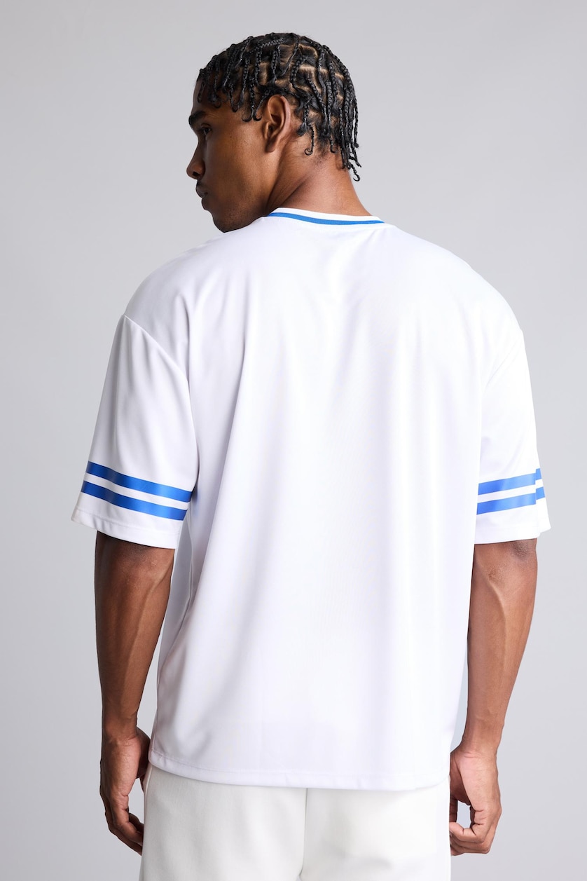رجالي أبيض Boxy Fit Short Sleeve T-Shirt