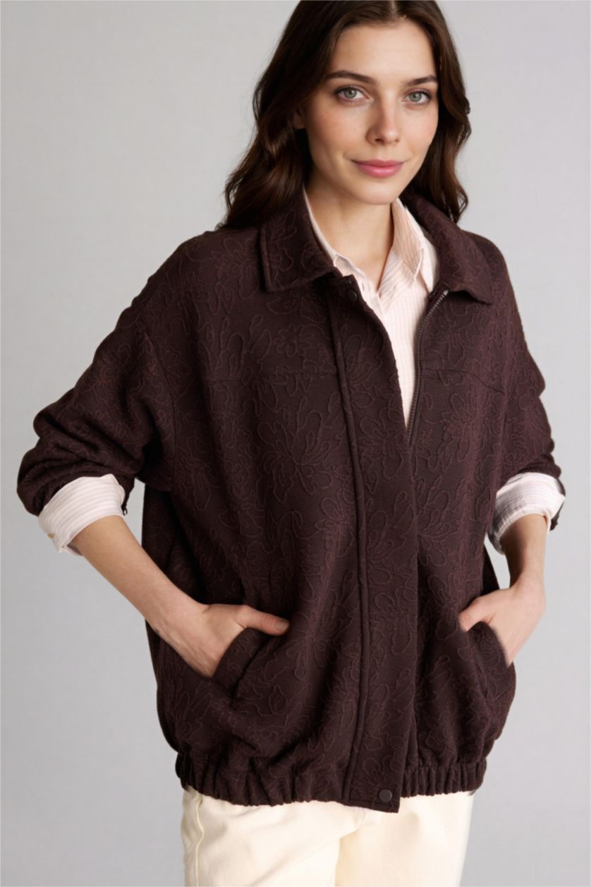 Woman Brown Loose Fit Cardigan