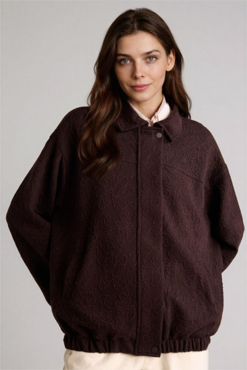 Woman Brown Loose Fit Cardigan
