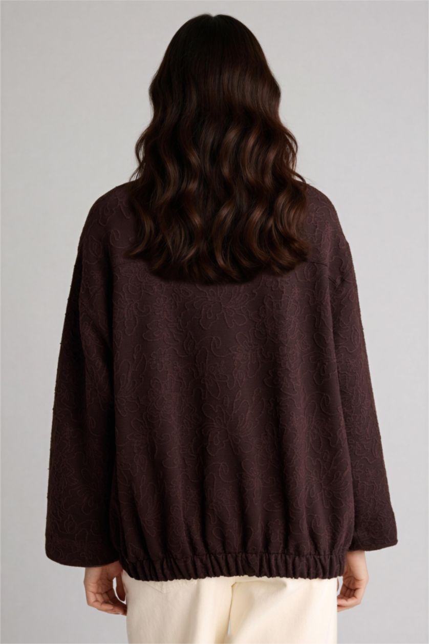 Woman Brown Loose Fit Cardigan