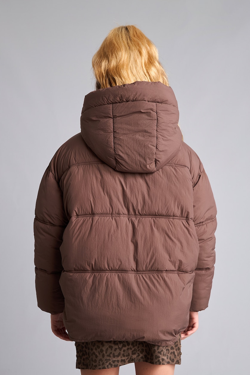 Young Girls - Teen Girls Brown Girl Hooded Puffer Jacket