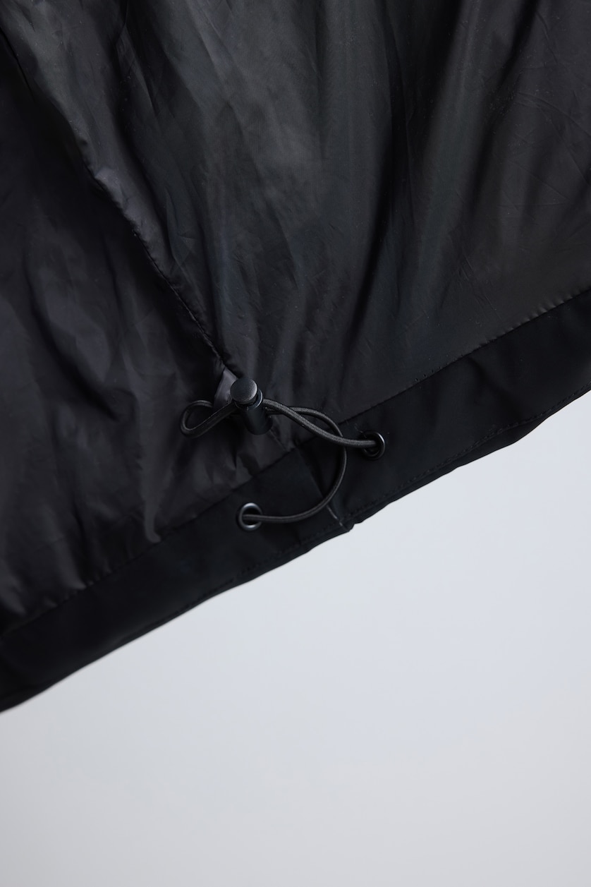 Women Black Regular Fit Waterproof Stand Collar Quilted Jacket