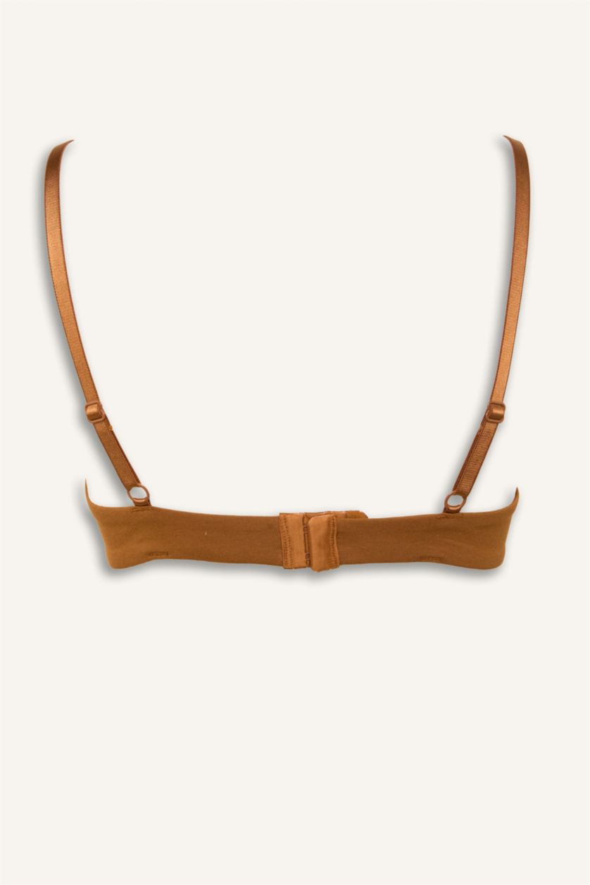 Kadın Camel Pamuklu Kapsız Pedsiz Balenli Bra