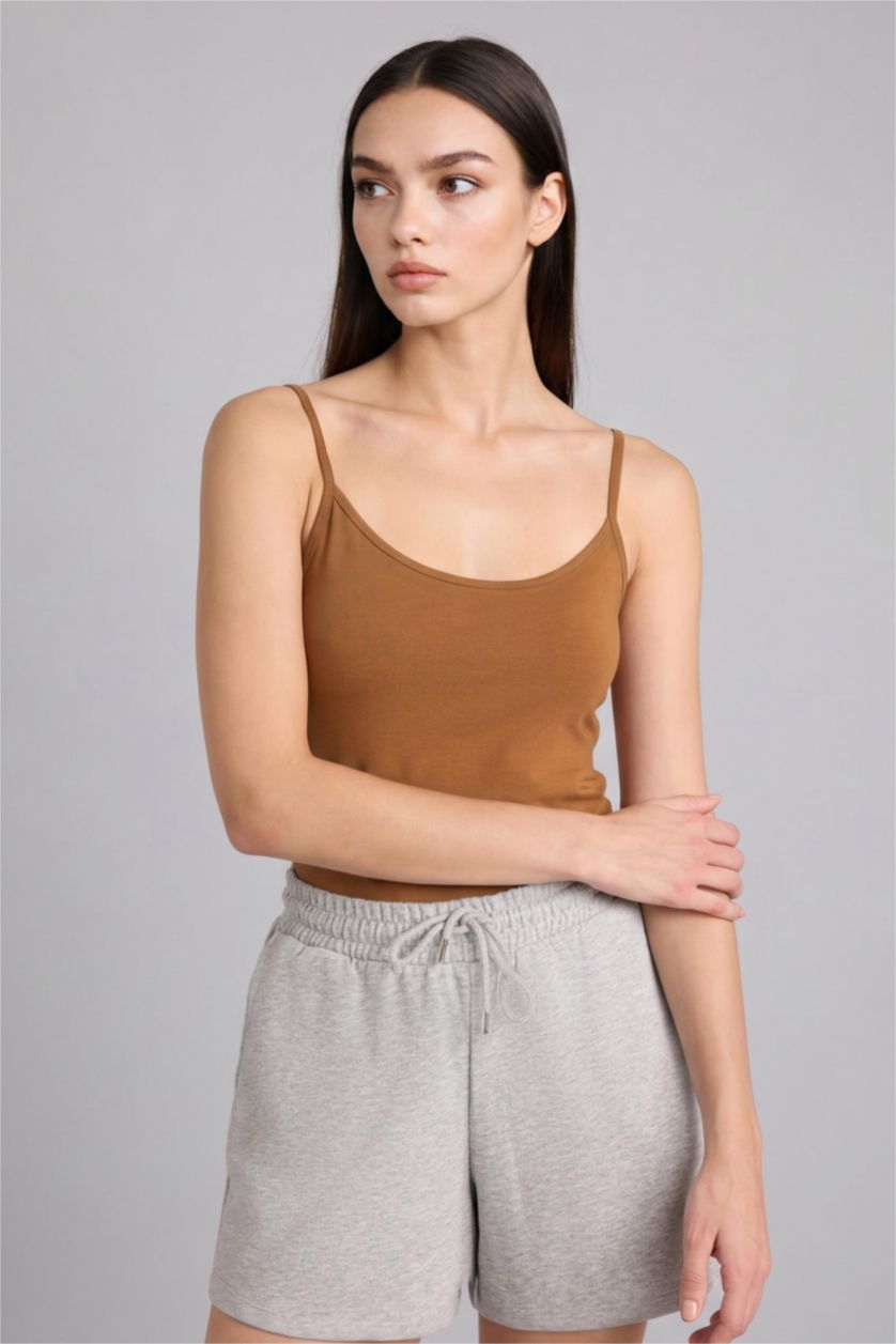 Kadın Camel Pamuklu Atlet