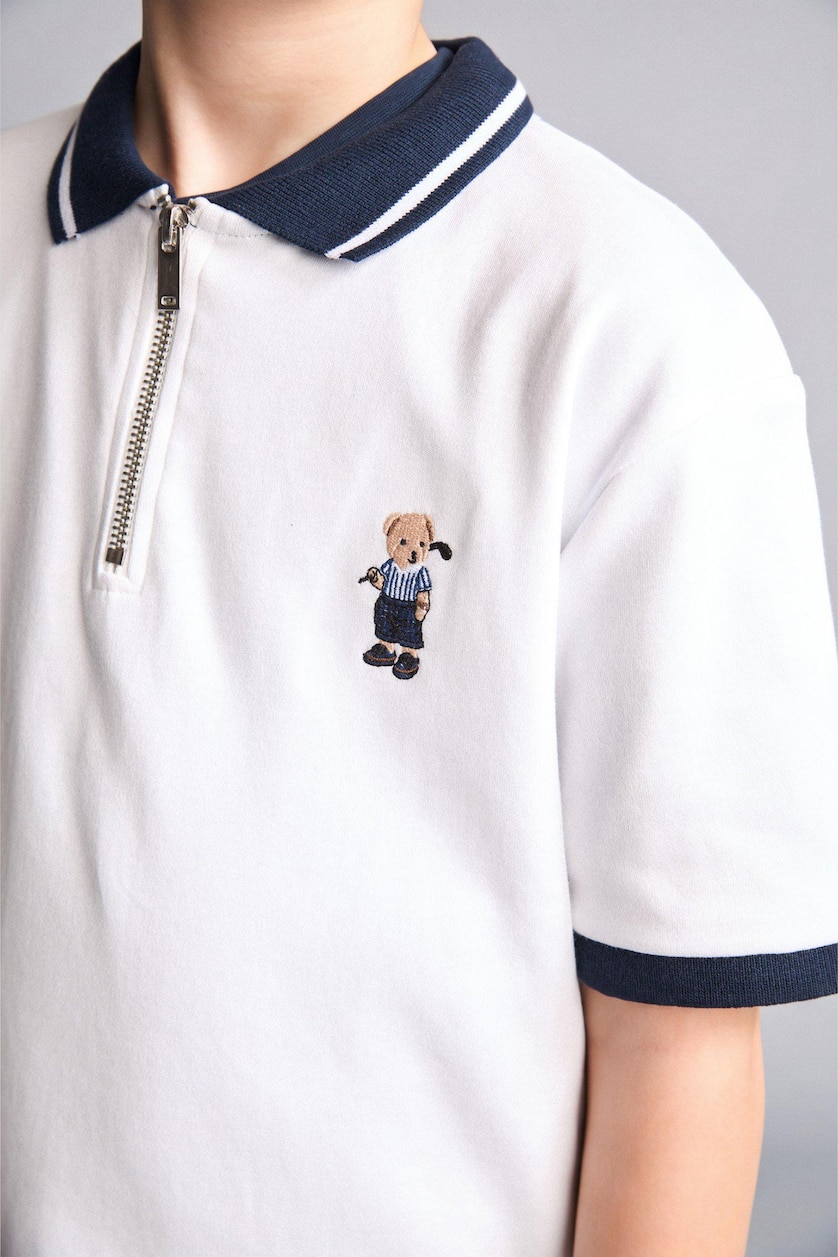 Young Boys - Teen Boys White Boy Regular Fit Short Sleeve Polo T-Shirt