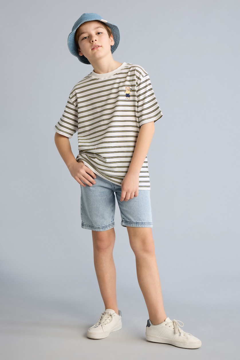 Young Boys - Teen Boys Light Blue Boy Regular Fit Denim Shorts
