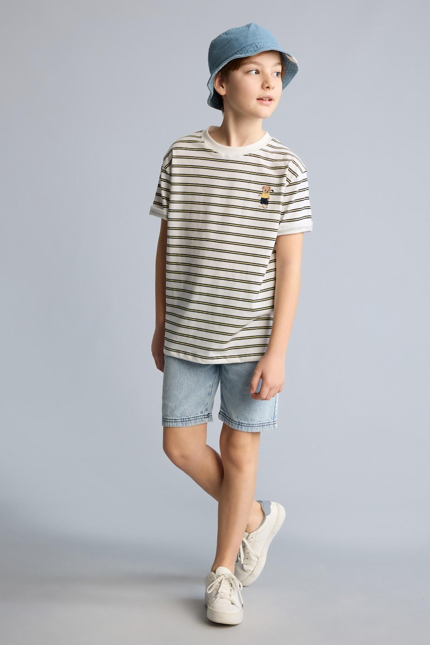 Young Boys - Teen Boys Light Blue Boy Regular Fit Denim Shorts