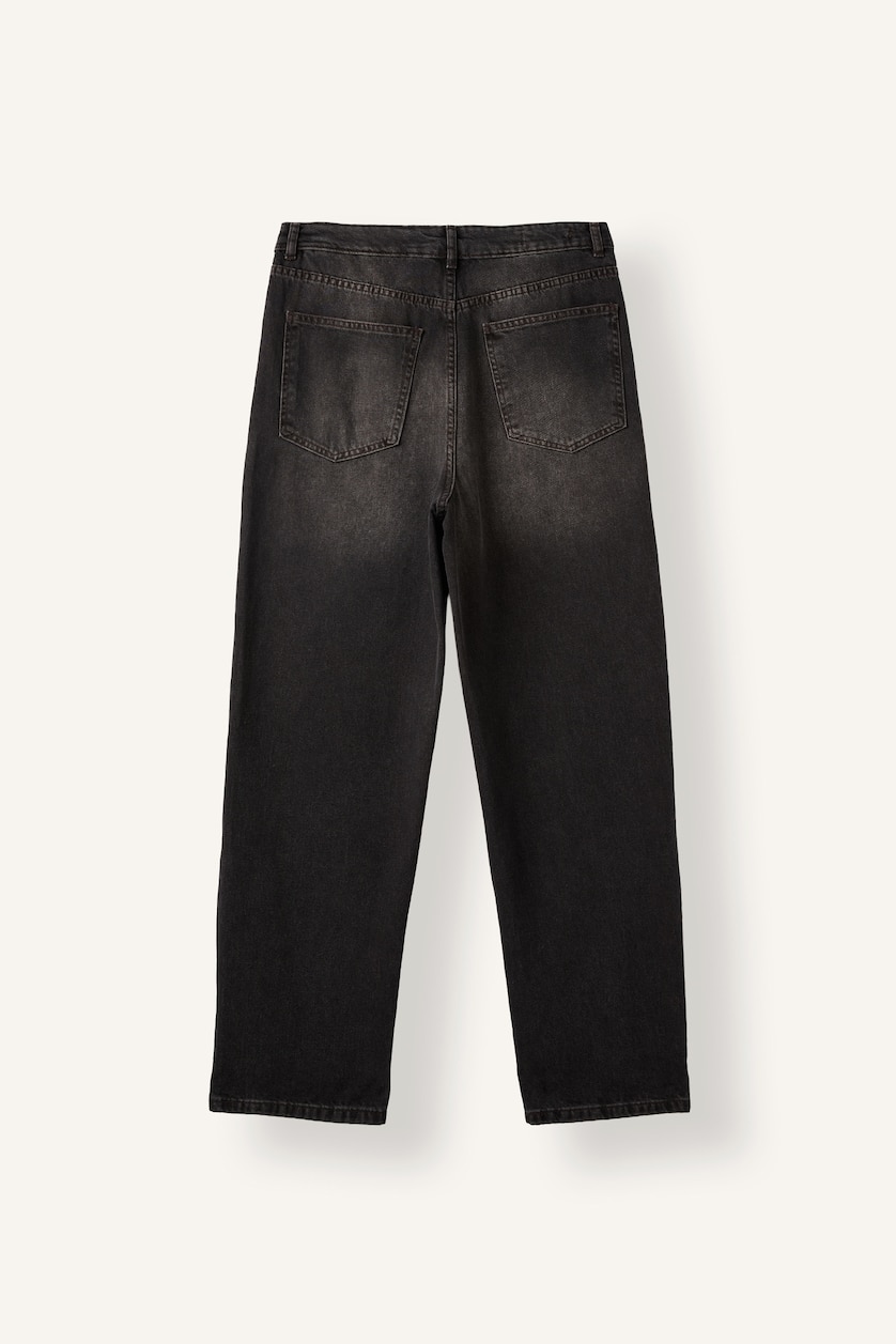 Men Black Baggy Fit Trousers