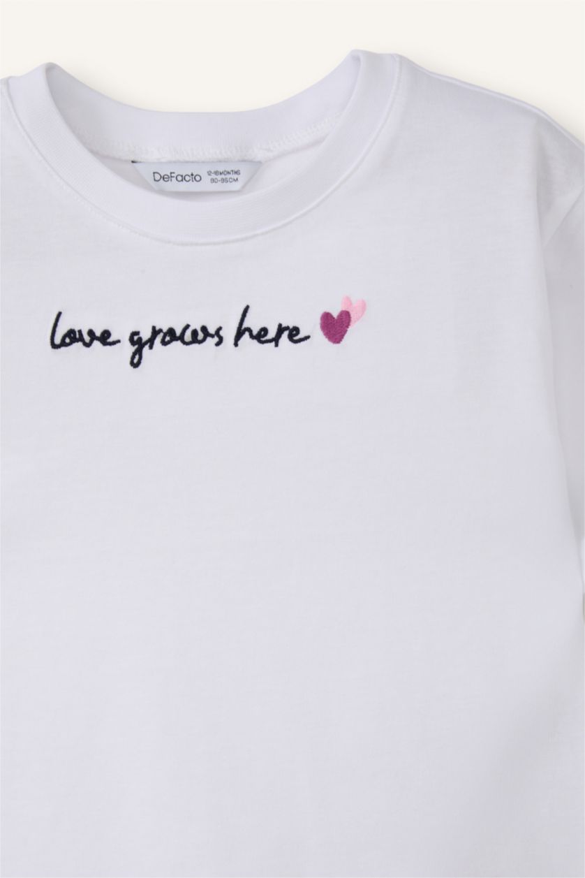 Kız Bebek Pembe Çizgili Penye 3'lü Tişört Kız Bebek