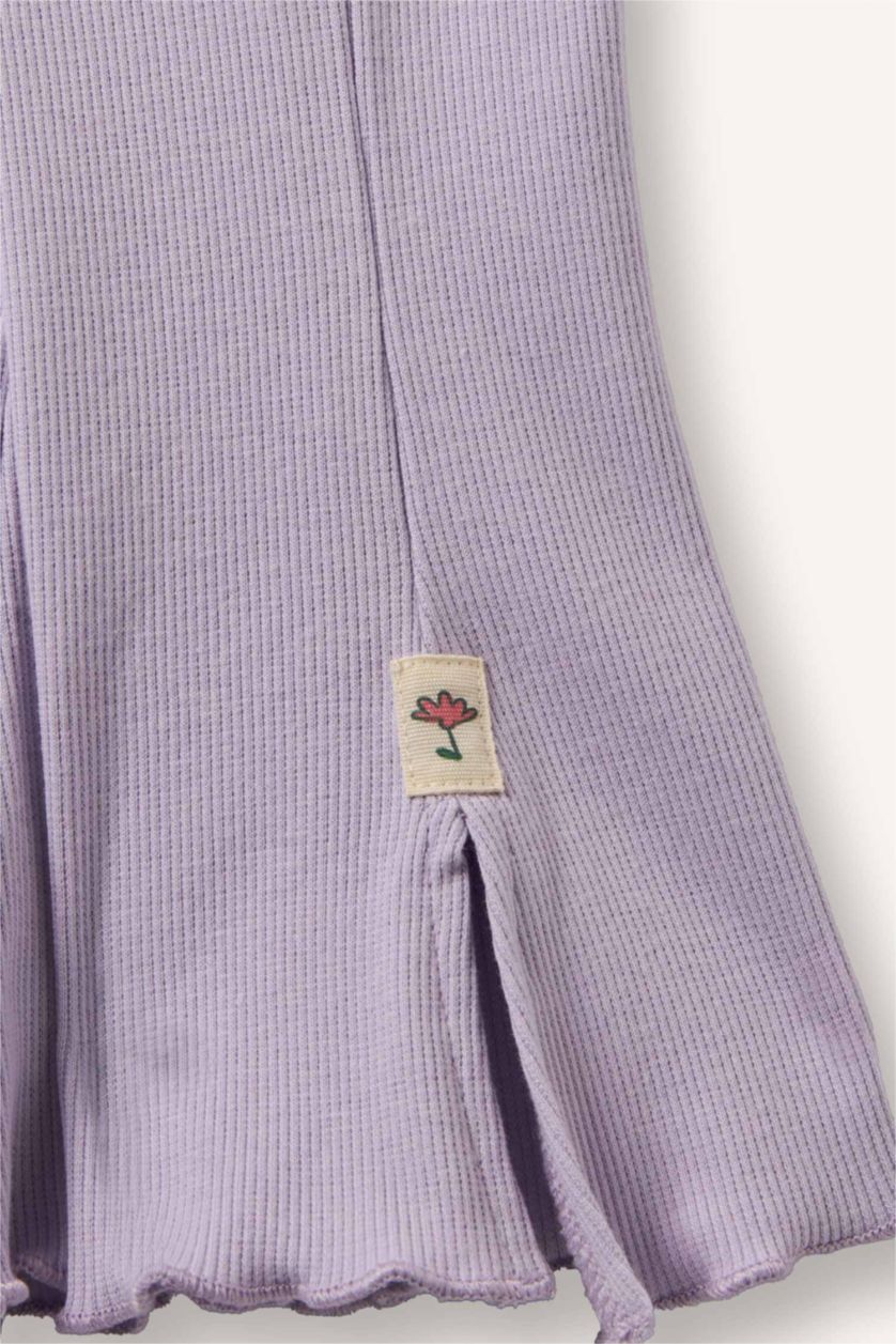 Kız Bebek Açık Lila İspanyol Paça Fitilli Kaşkorse Tayt Kız Bebek