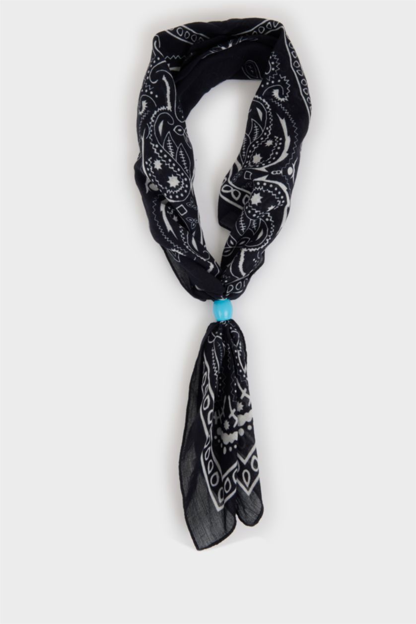 Women NAVY Woman Paisley Patterned Foulard