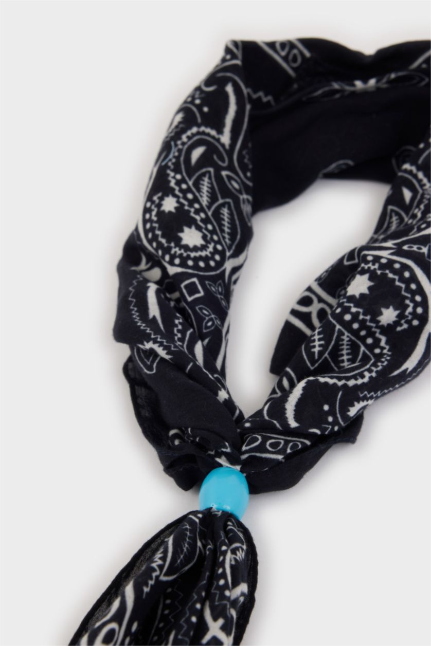 Women NAVY Woman Paisley Patterned Foulard