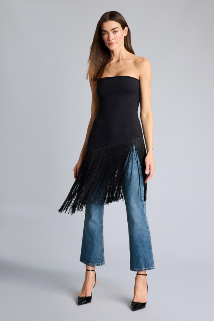 Kadın Siyah Afra x Defacto Slım Fıt Straplez Bürümcük Atlet