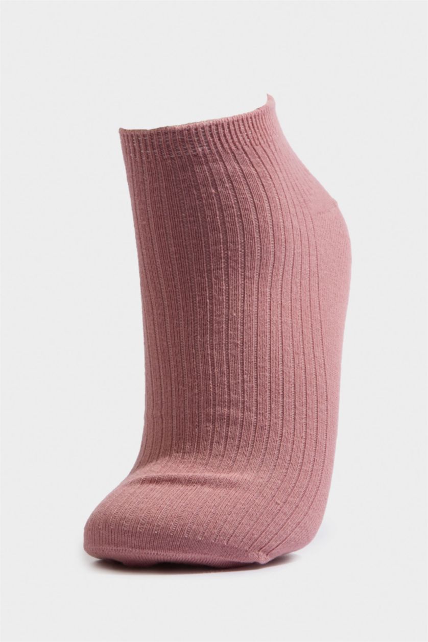 Kadın Pembe 5'li Pamuklu Patik Çorap