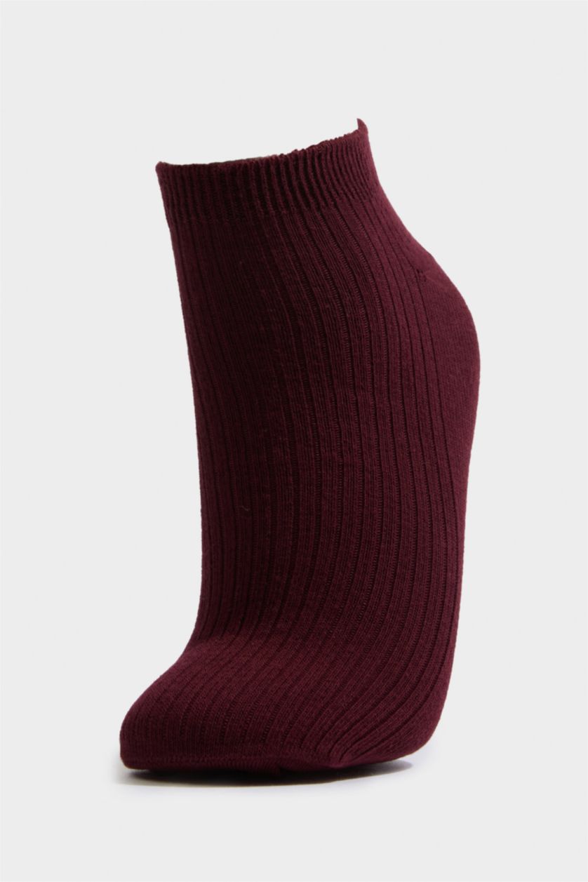 Women Pink 5 Piece Cotton Short Socks