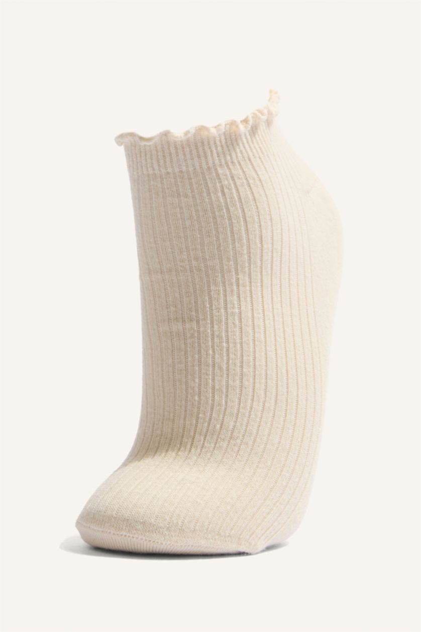 Kadın Açık Pembe Pamuklu 3'Lü Patik Çorap