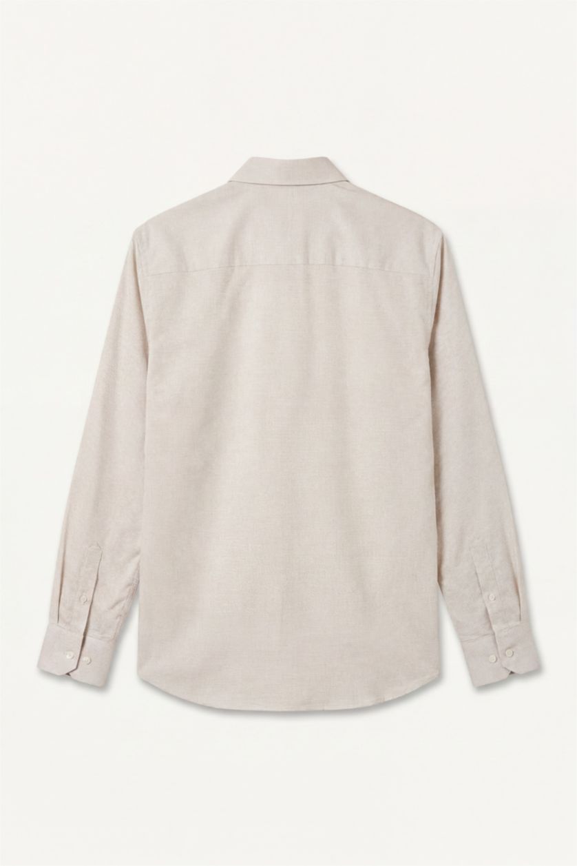 HOMME Beige Chemise à manches longues imprimée Coupe slim