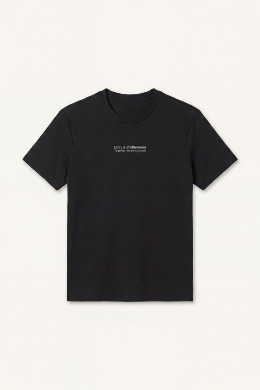 Young Boys - Teen Boys Black Oversize Fit Slogan Short Sleeve T-Shirt