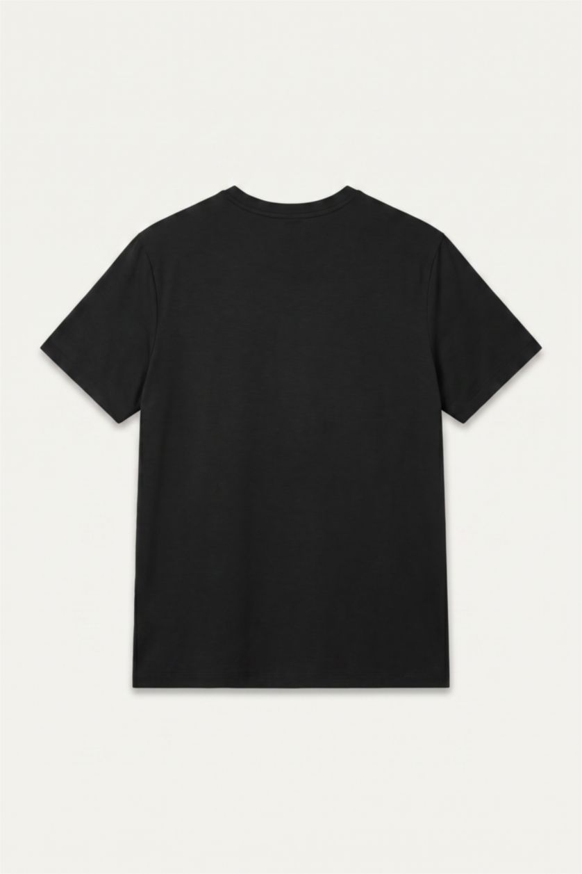 Young Boys - Teen Boys Black Oversize Fit Slogan Short Sleeve T-Shirt