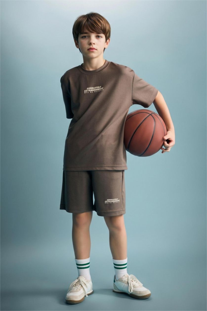 Boys & Teens Teak Boy Oversize Modal Crew Neck T-Shirt