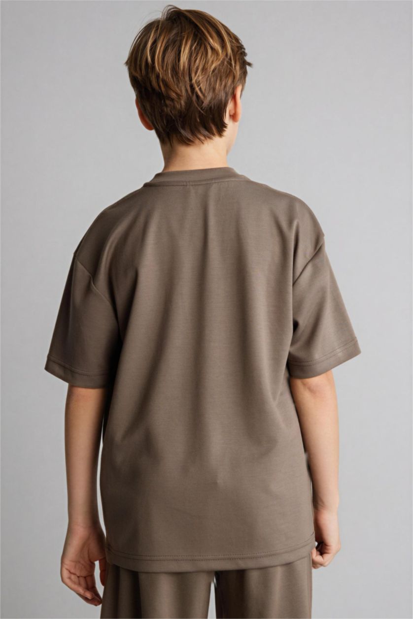 Boys & Teens Teak Boy Oversize Modal Crew Neck T-Shirt