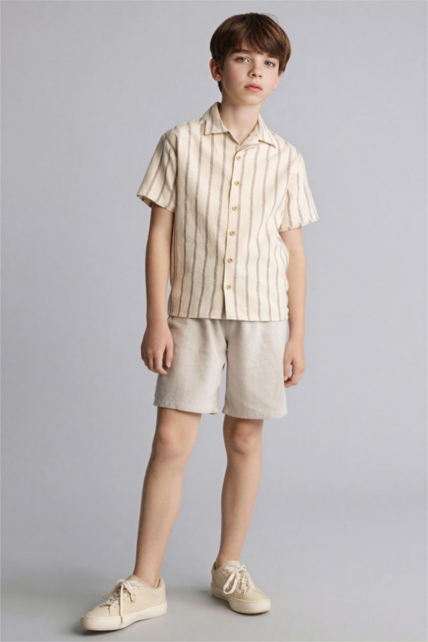 Erkek Çocuk - Genç Erkek Taş Regular Fıt Gömlek 