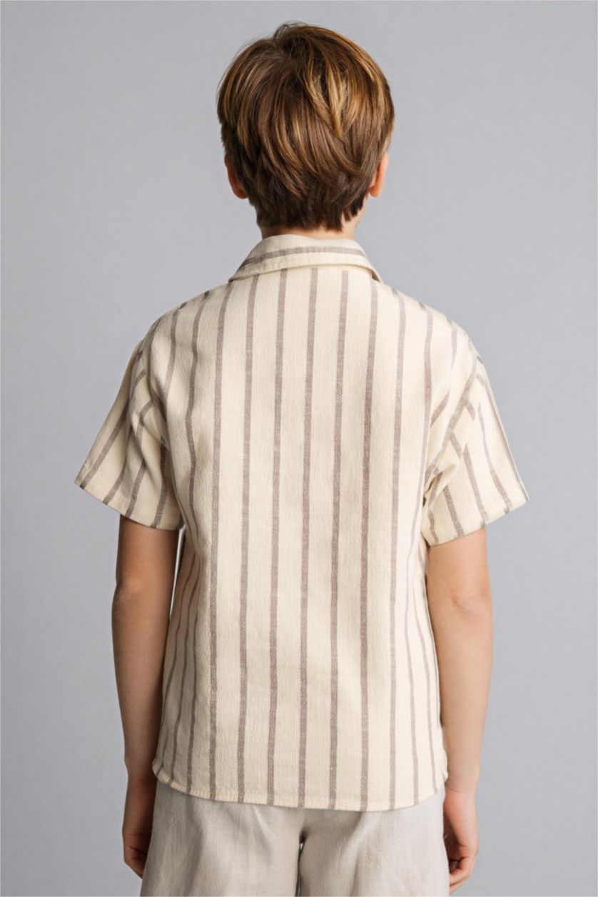 Erkek Çocuk - Genç Erkek Taş Regular Fıt Gömlek 