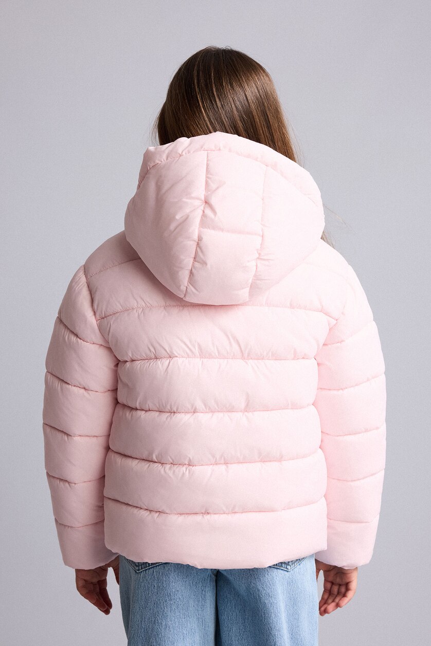 Young Girls - Teen Girls Light Pink Girl Hooded Puffer Jacket