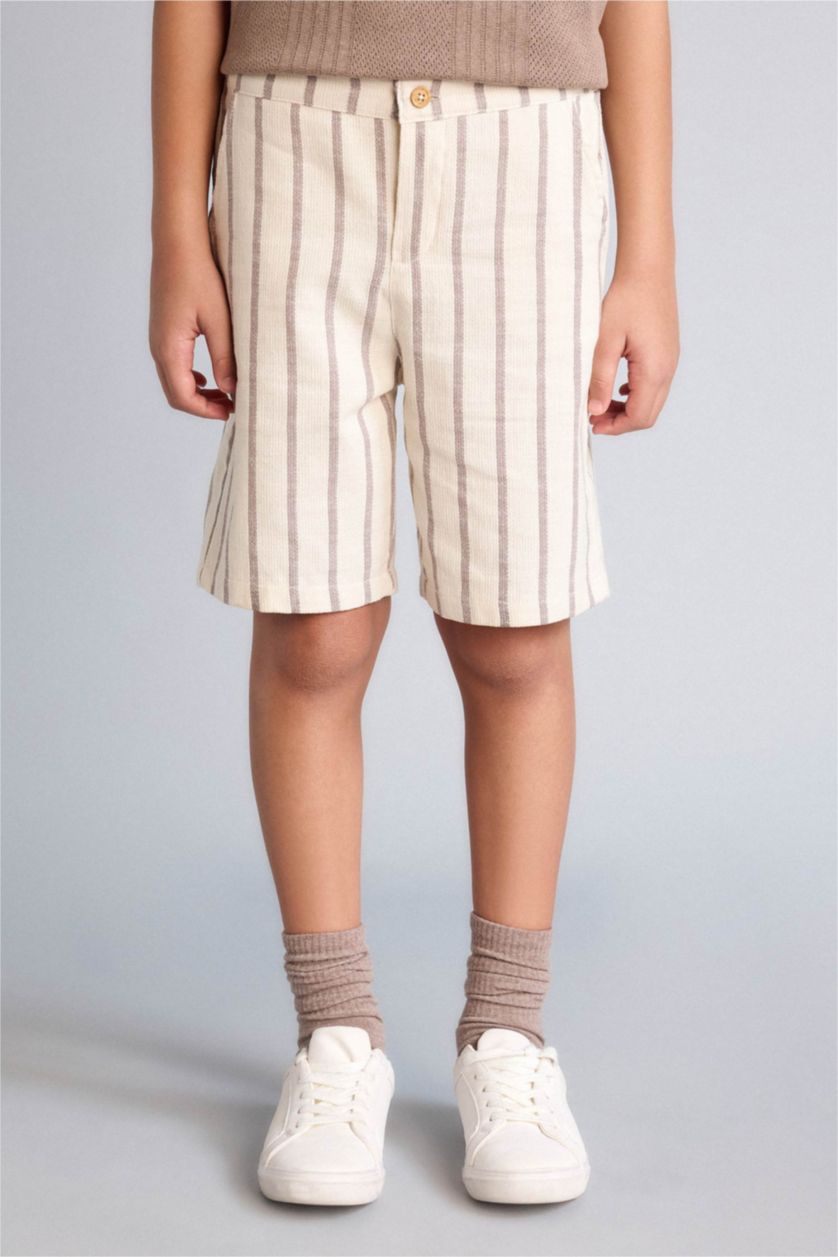 أولادي اللون الحجري شورت اولادي قصة عادية