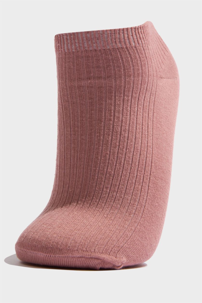 Kız Çocuk - Genç Kız Pembe 5'li Pamuklu Patik Çorap Kız Çocuk