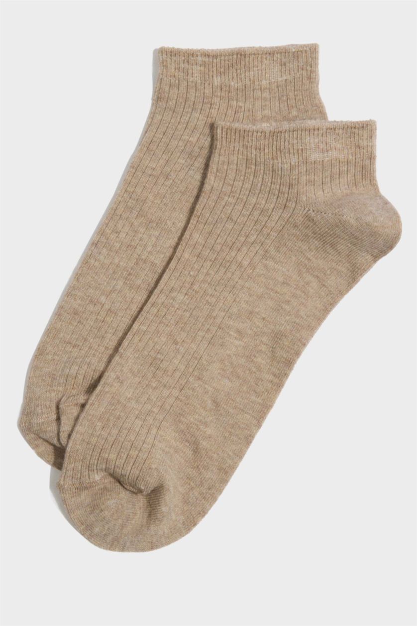 Erkek Koyu Kahve Pamuklu 5'Li Patik Çorap