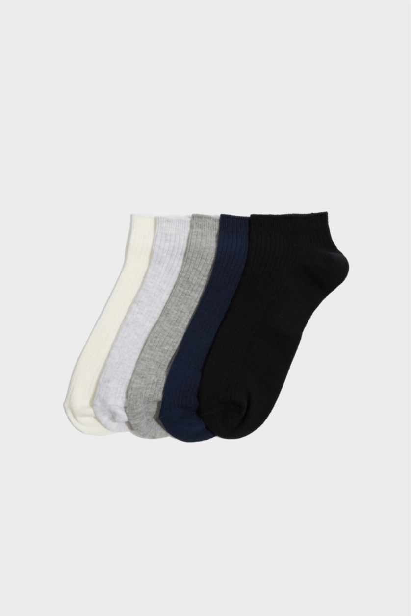 رجالي رمادي 5 Piece Cotton Short Socks