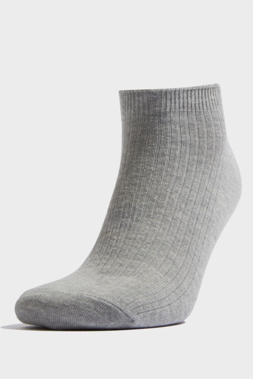 رجالي رمادي 5 Piece Cotton Short Socks