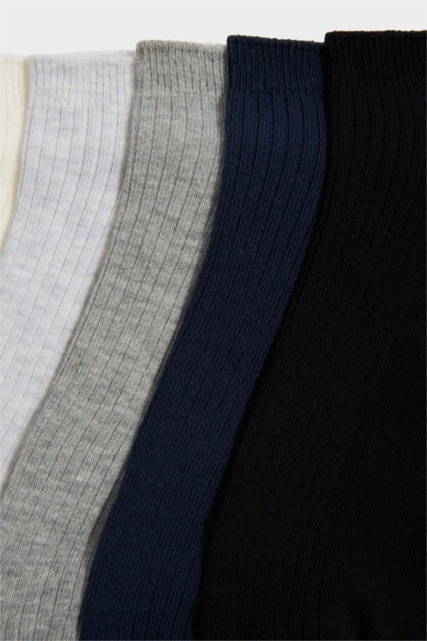 رجالي رمادي 5 Piece Cotton Short Socks