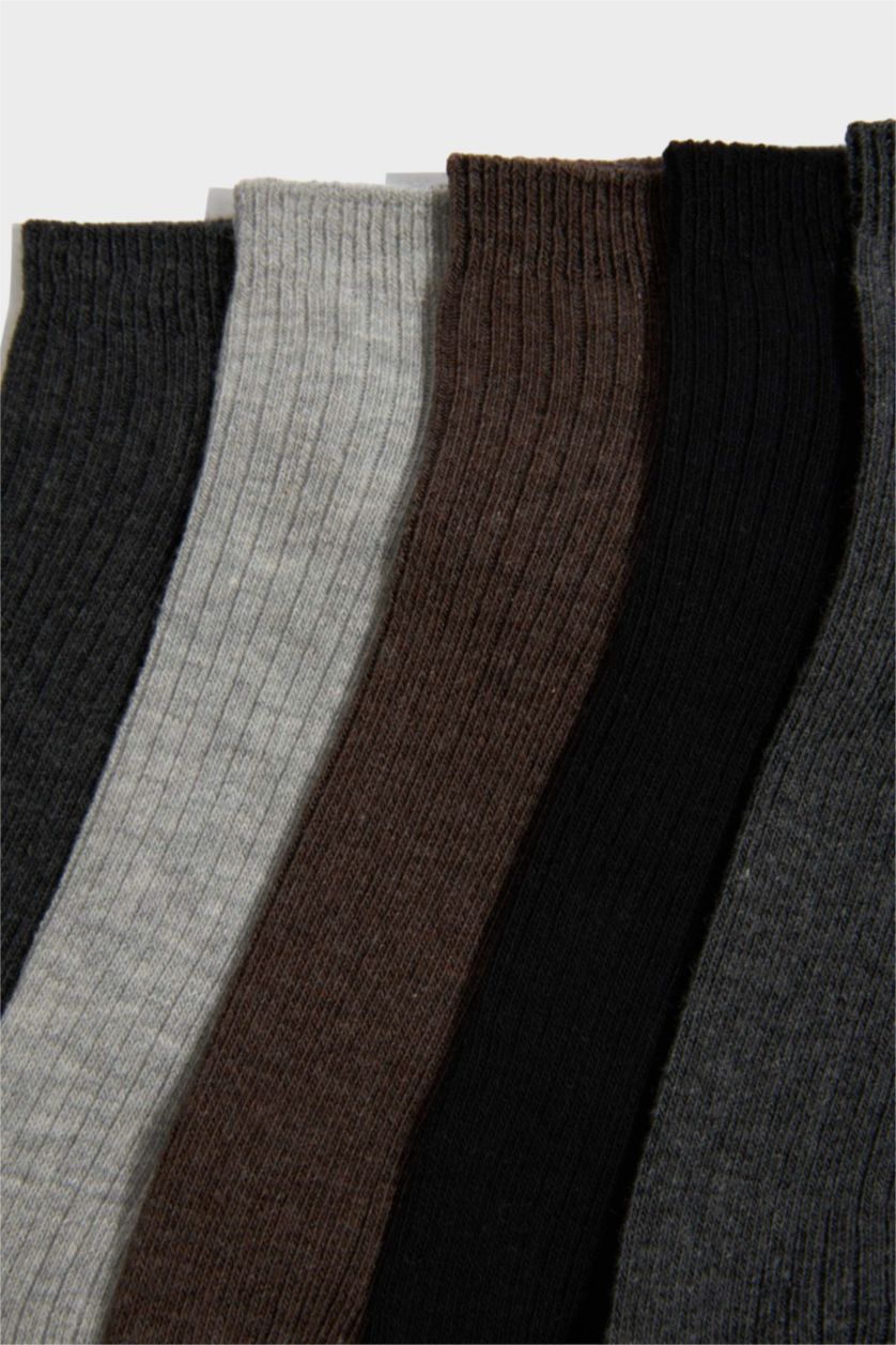 Erkek Karma Erkek 5'li Pamuklu Patik Çorap