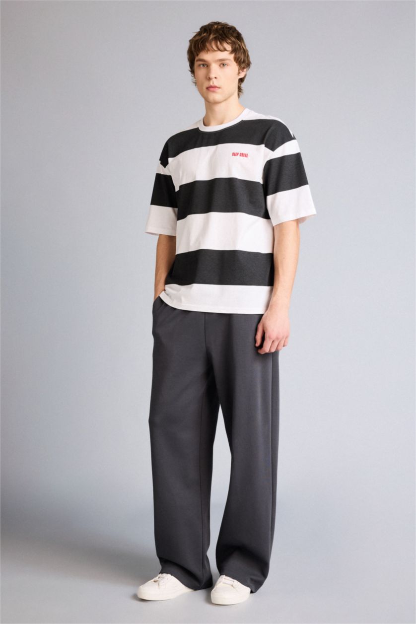 Erkek Antrasit Geniş Paça Pantolon