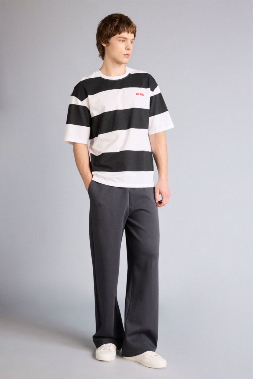 Erkek Antrasit Geniş Paça Pantolon