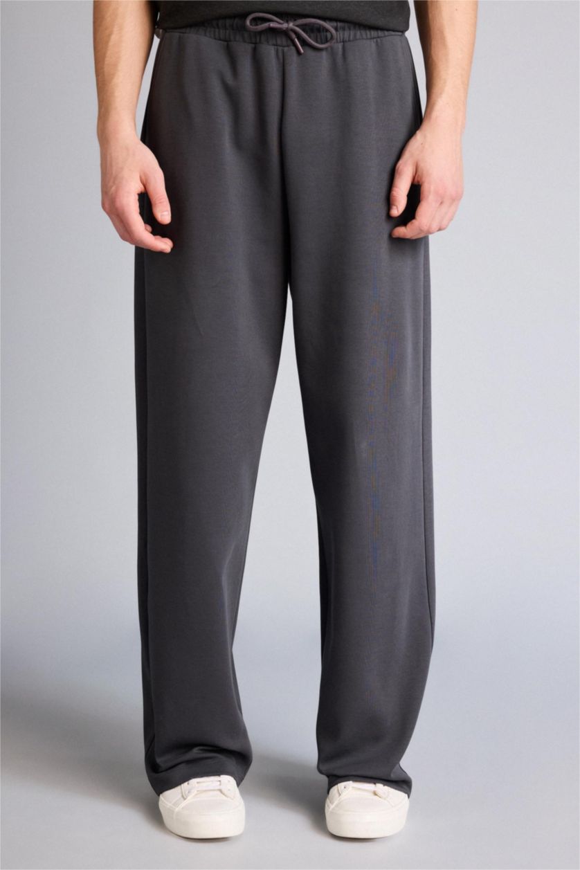 Erkek Antrasit Geniş Paça Pantolon