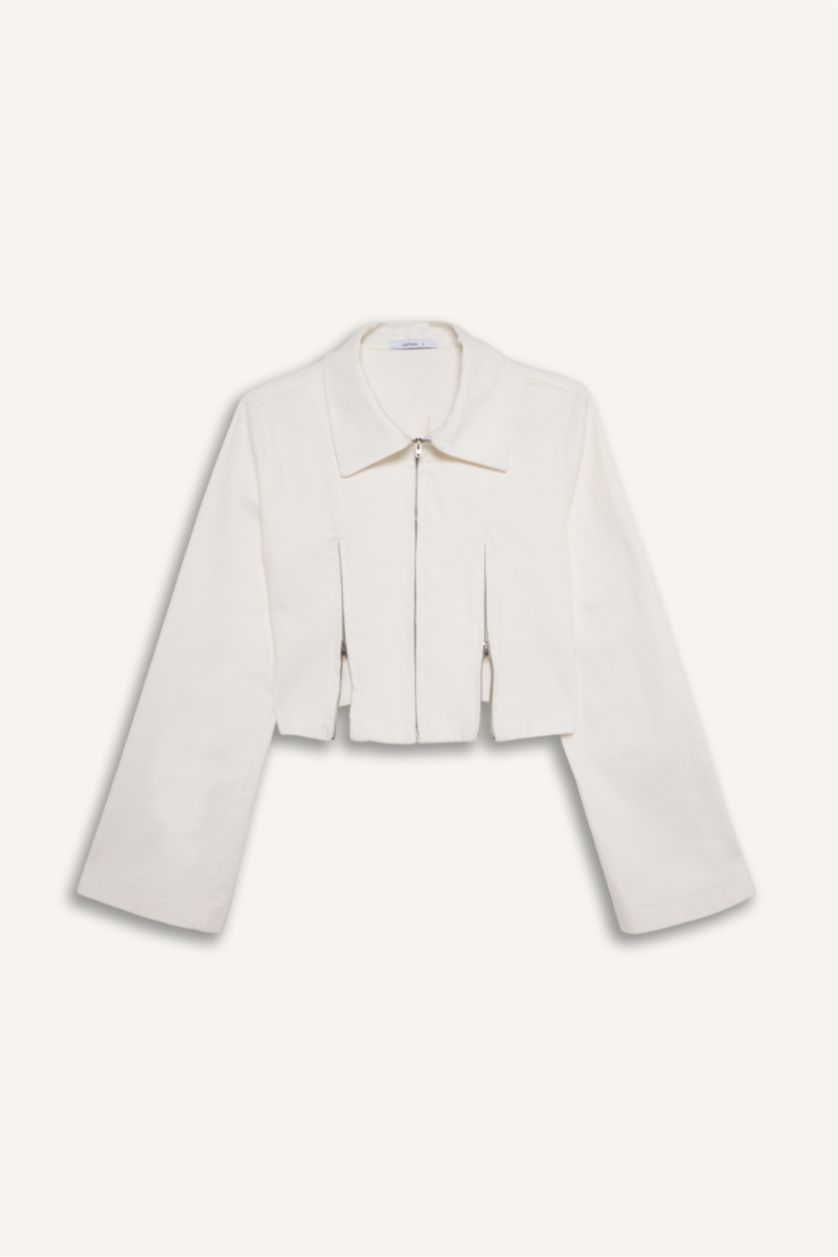 Women White Afra x Defacto Fitted Gabardine Blazer