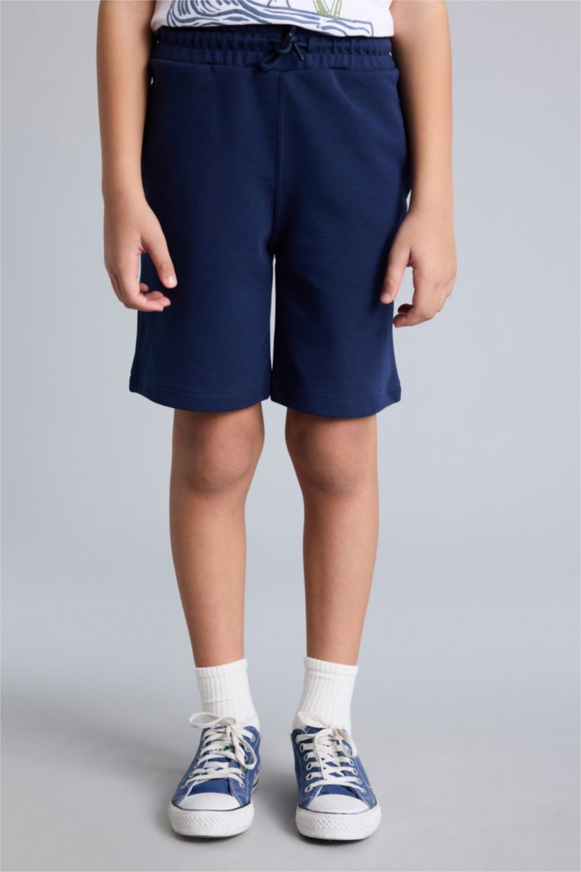 Erkek Çocuk - Genç Erkek Lacivert Oversıze Şort Erkek Çocuk