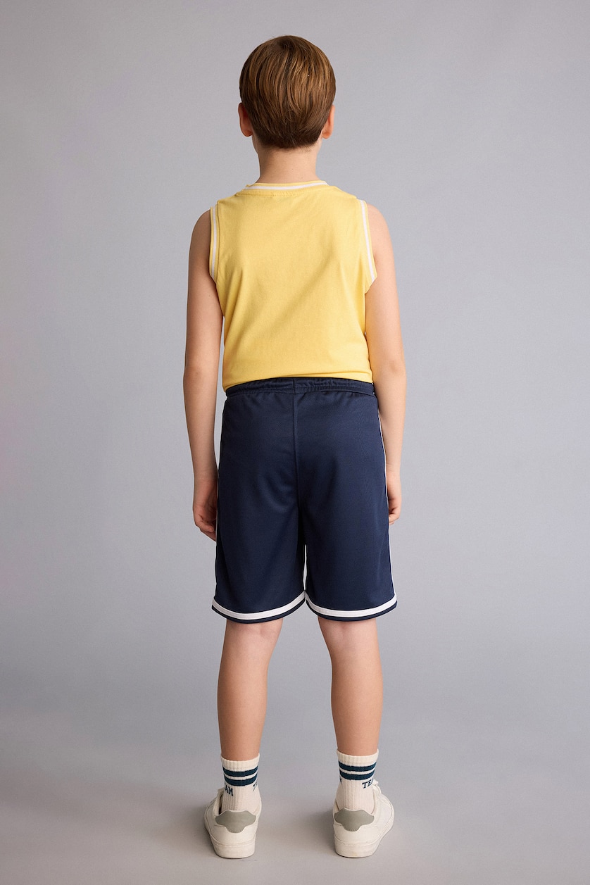 GARÇONS Marin Short de sport imprimé Coupe régulière pour garçon