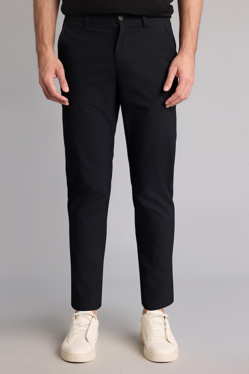 Erkek Lacivert Tailored Fit Dokuma Pantolon