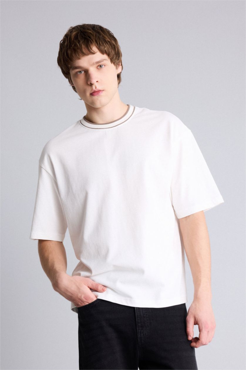 MAN Ecru Man Short Sleeve T-Shirt