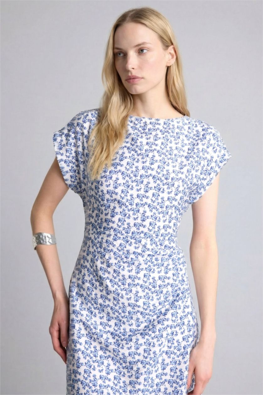 Woman Light Blue Dress