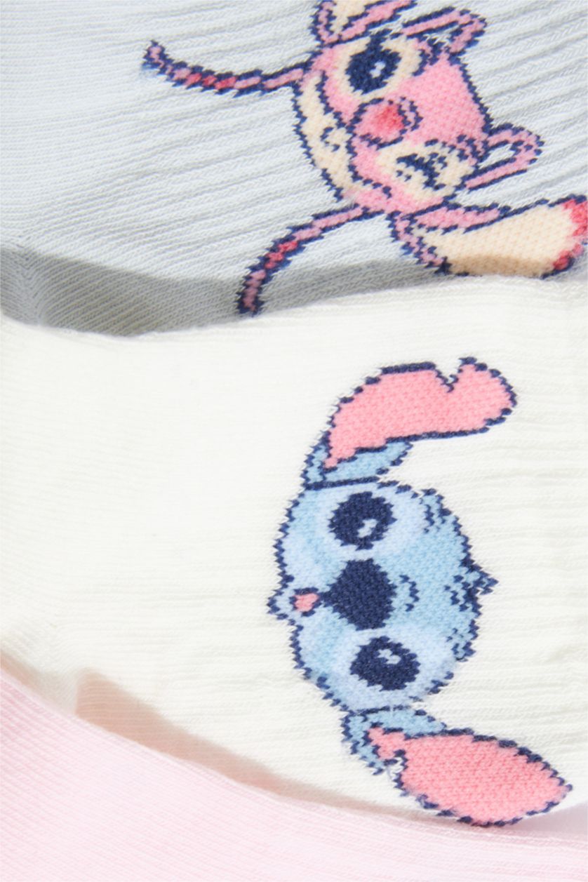 Kadın Karma Lilo & Stitch Lisanslı Pamuklu 3'Lü Çorap