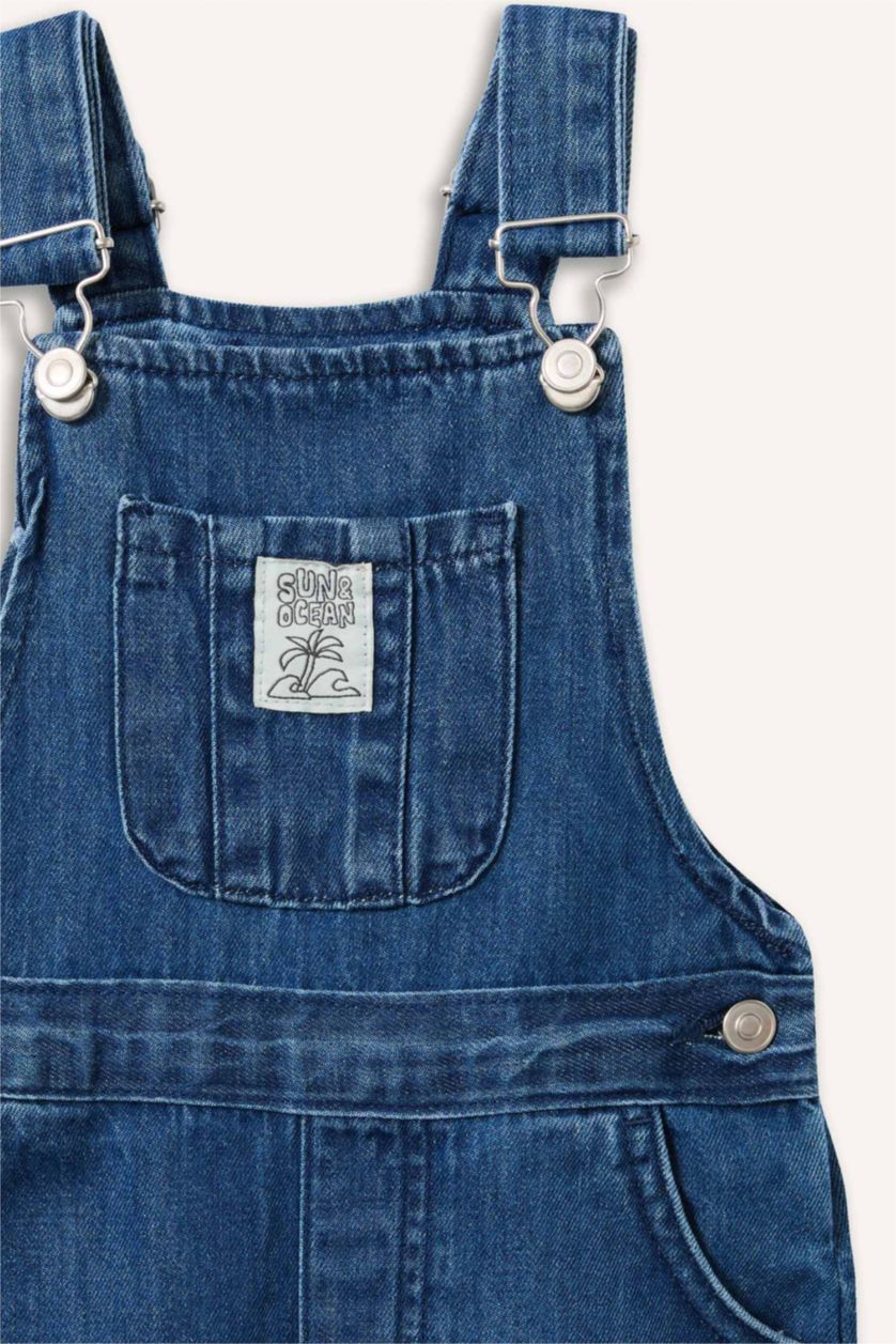 Baby Boys Blue Denim Regular Fit Jumpsuit