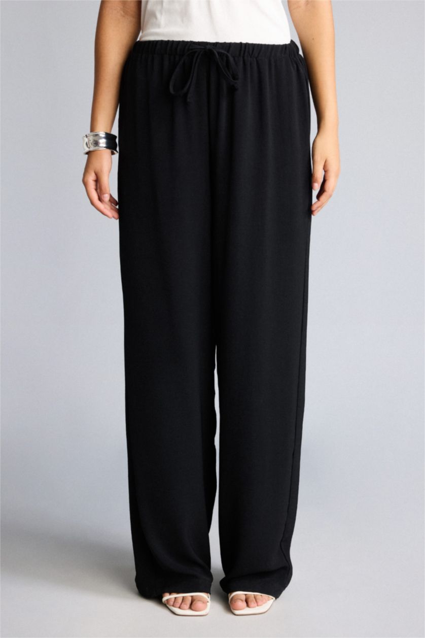 WOMAN Black Wide Leg Trousers