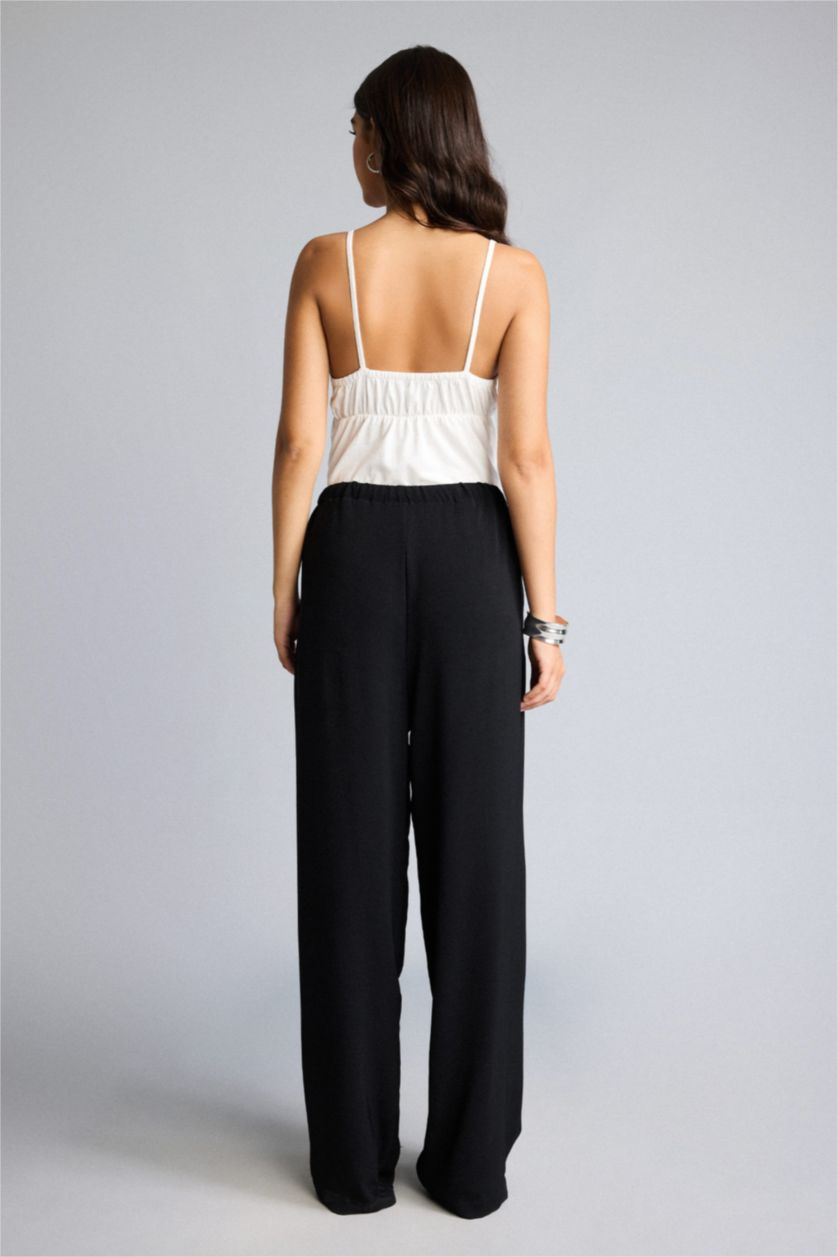 WOMAN Black Wide Leg Trousers