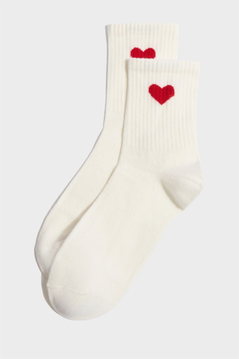 Kadın Karma Kadın Ayıcıklı 2'li Pamuklu Uzun Çorap